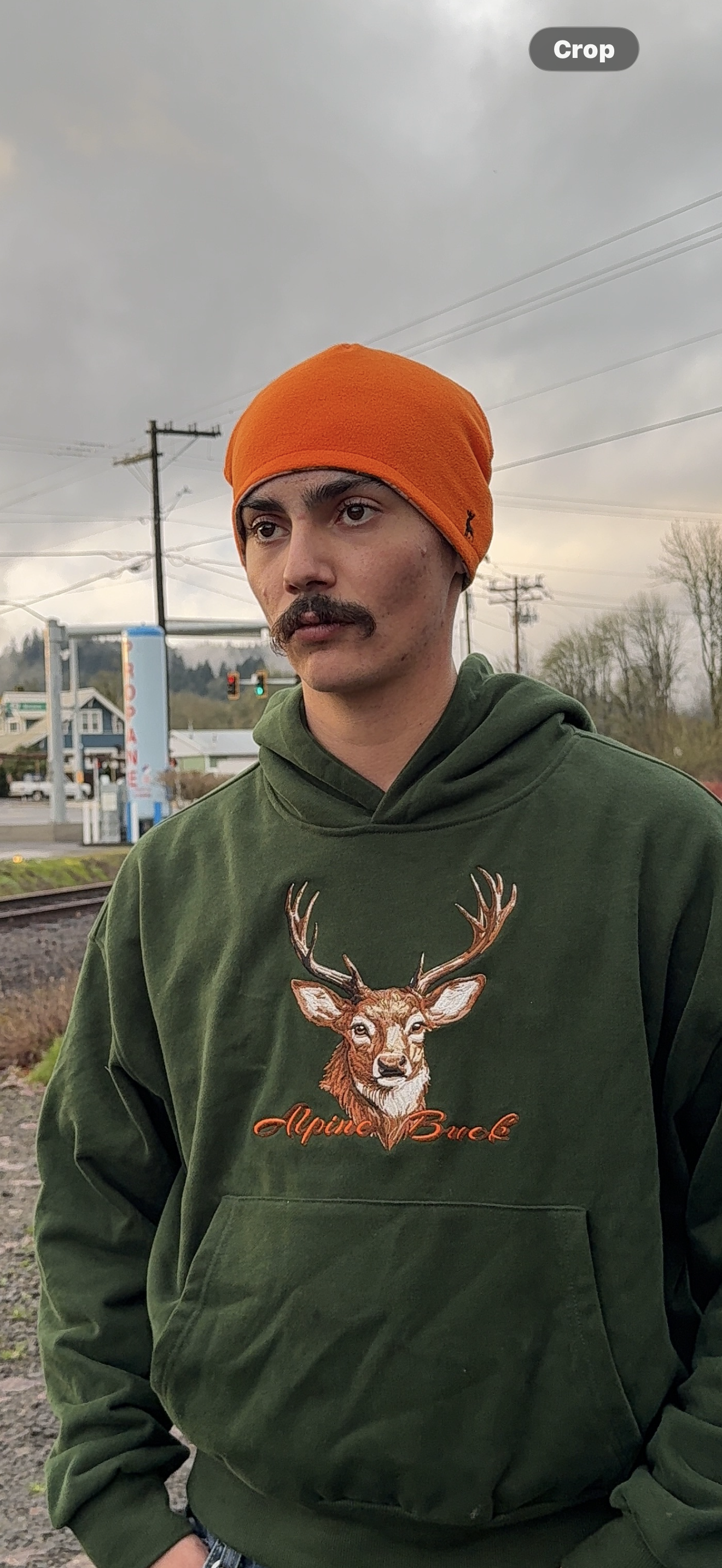 High Vis Orange Reversible Camo Beanie