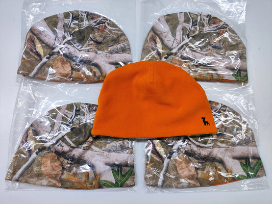 High Vis Orange Reversible Camo Beanie